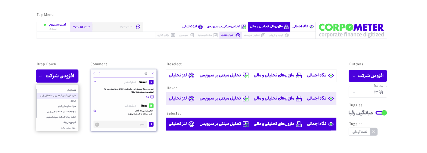 CorpoMeter UI Design 6
